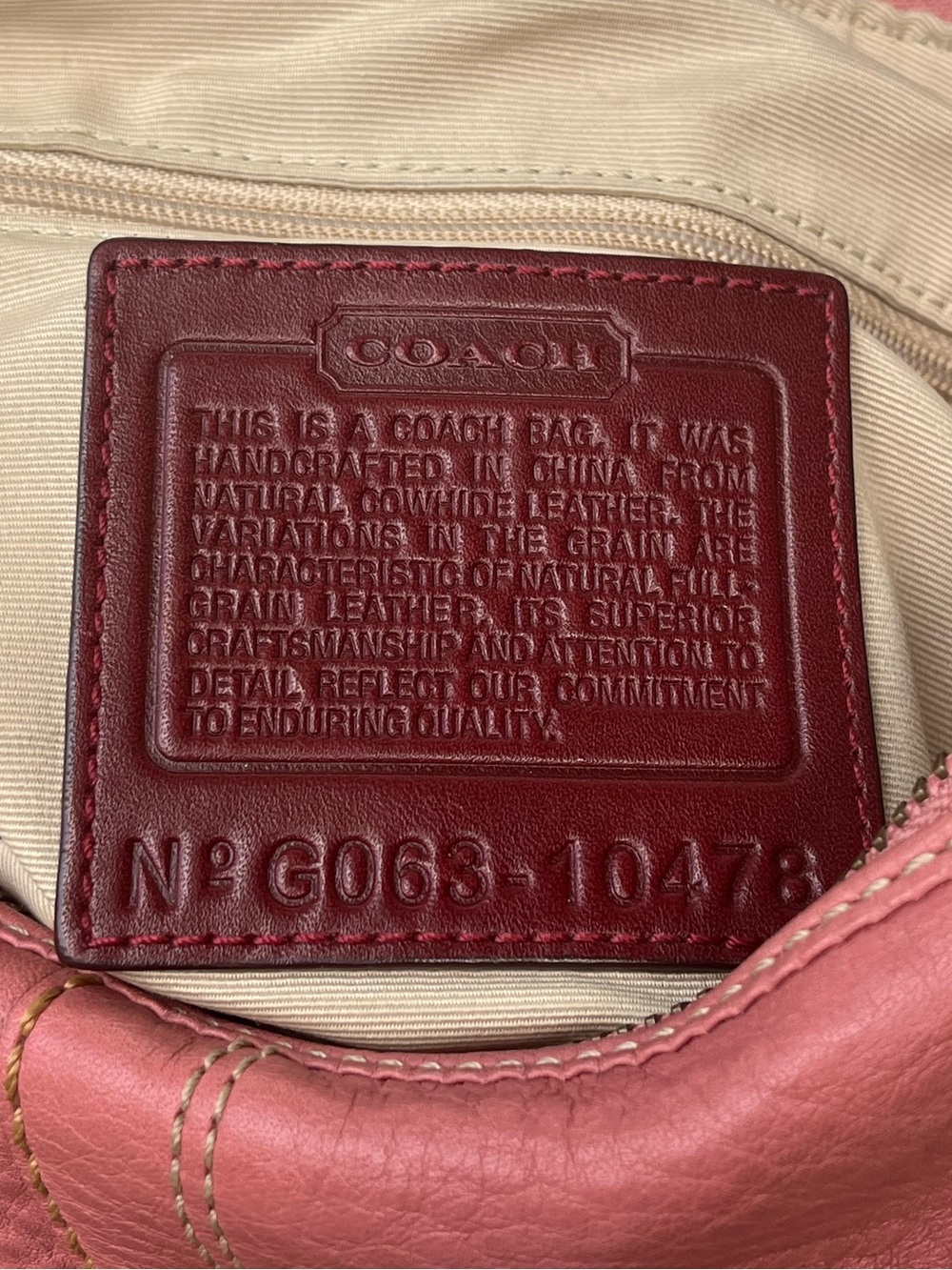 Vintage Coach Soho Shoulder Bag - Style 10478 - Pink - Picture 2 of 10